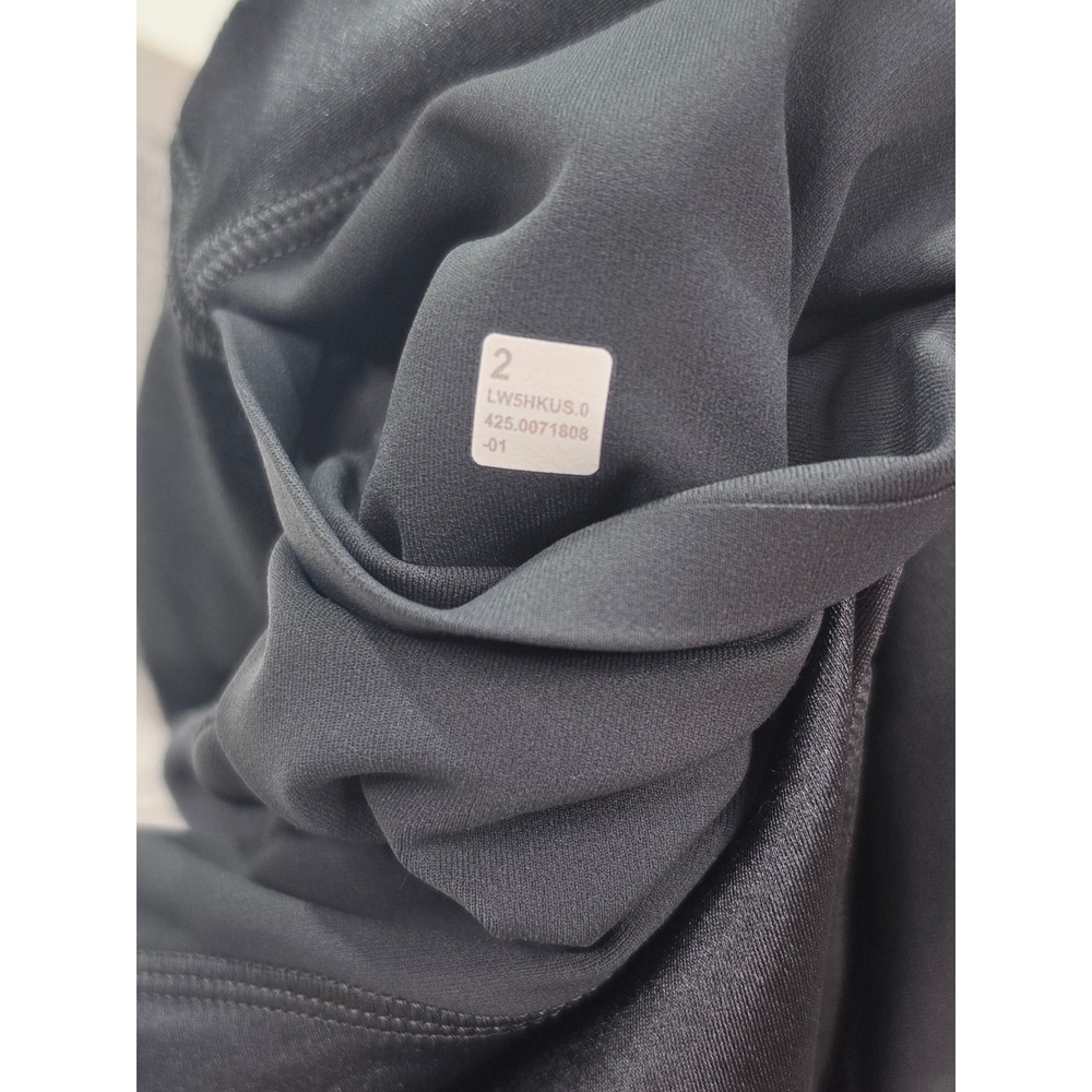 Lululemon Satin Shine Panelled Tight 25 Wordmark Coal Black LW5HKUS Size 2 - Picture 4 of 7